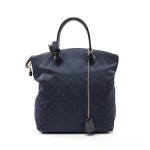 Louis Vuitton Lockit Marine Monogram Nylon Leather Navy Black MM Handbag